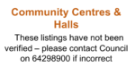 Community Centres & Halls
